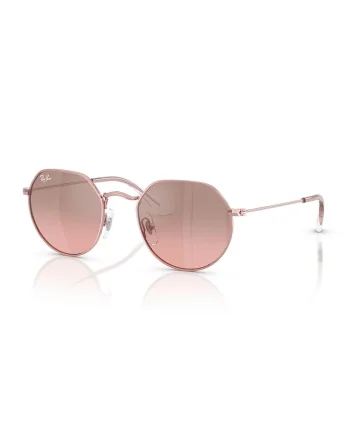 Ochelari de soare rotunzi cu rama metalica Jack, Auriu rose,