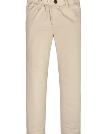 Pantaloni din bumbac cu croiala dreapta, Bej deschis