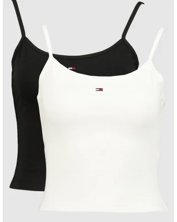 Set de top-uri crop - 2 piese, Alb/Negru stins