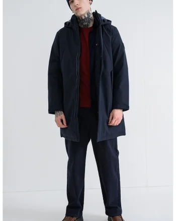 Geaca parka cu gluga si buzunare laterale, Bleumarin