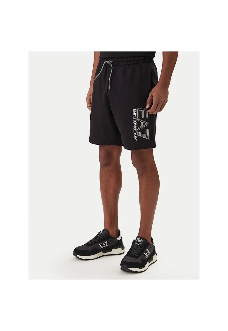 Pantaloni scurti sport barbati,  bumbac negru