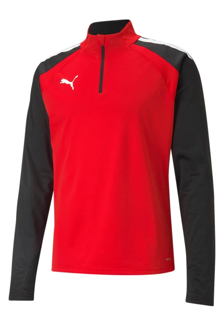 Hanorac sport  Team Liga, rosu, poliester, cu fermoar 1/4, maneci lungi, pentru fotbal