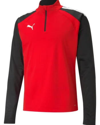 Hanorac sport  Team Liga, rosu, poliester, cu fermoar 1/4, maneci lungi, pentru fotbal