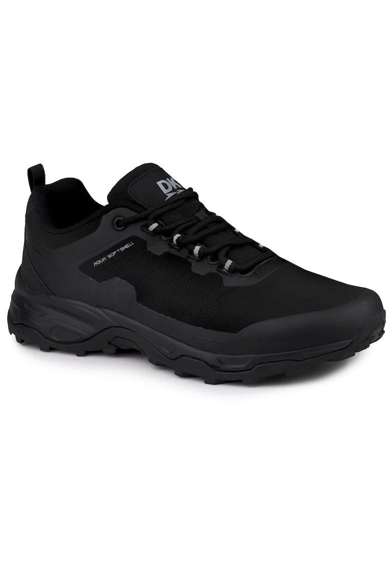 Pantofi trekking  negru, material impermeabili, respirabili, Negru