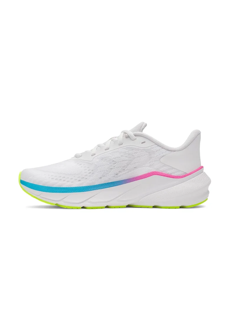 Pantofi sport UA Turbulence 3 pentru alergare, Alb/Verde neon/Albastru
