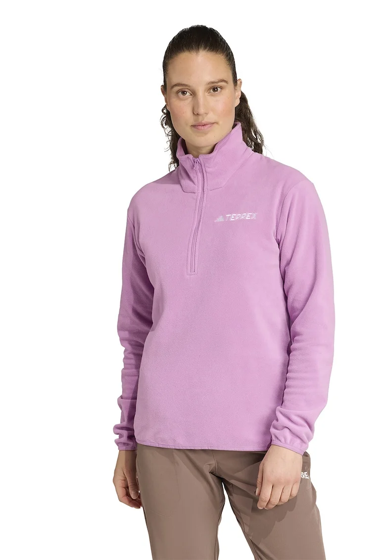 Bluza cu fenta cu fermoar pentru drumetii, Roz orhidee