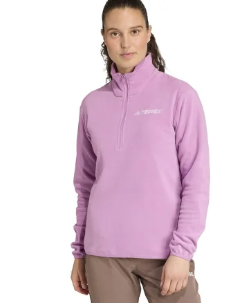 Bluza cu fenta cu fermoar pentru drumetii, Roz orhidee