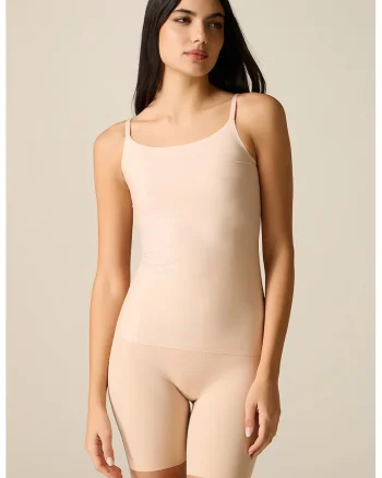 Top slim-fit cu model uni, Piersica