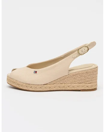 Sandale-espadrile wedge, Bej deschis