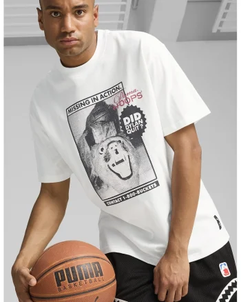 Tricou de baschet Dylan Got Game, Alb/Negru