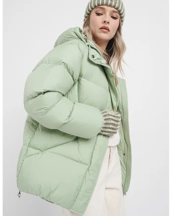 Geaca cu umplutura de puf, Verde pal