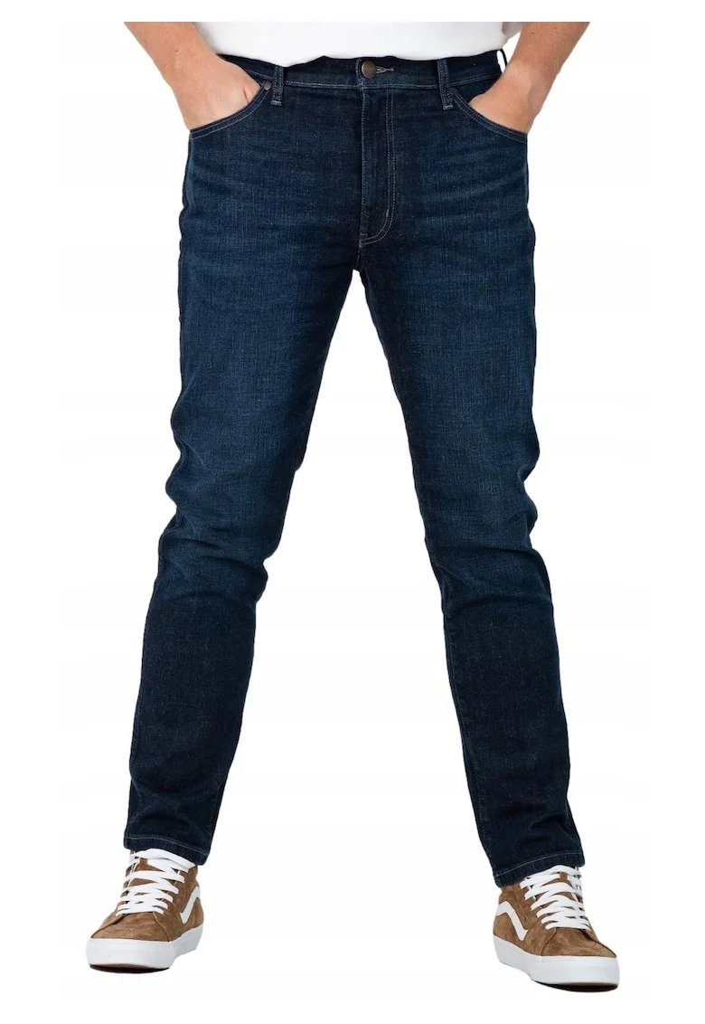 Blugi Barbati,  Larston, Skinny Fit, Talie Joasa, 5 Buzunare, Fermoar, Lungi, Bumbac, W31-L34 US, Albastru