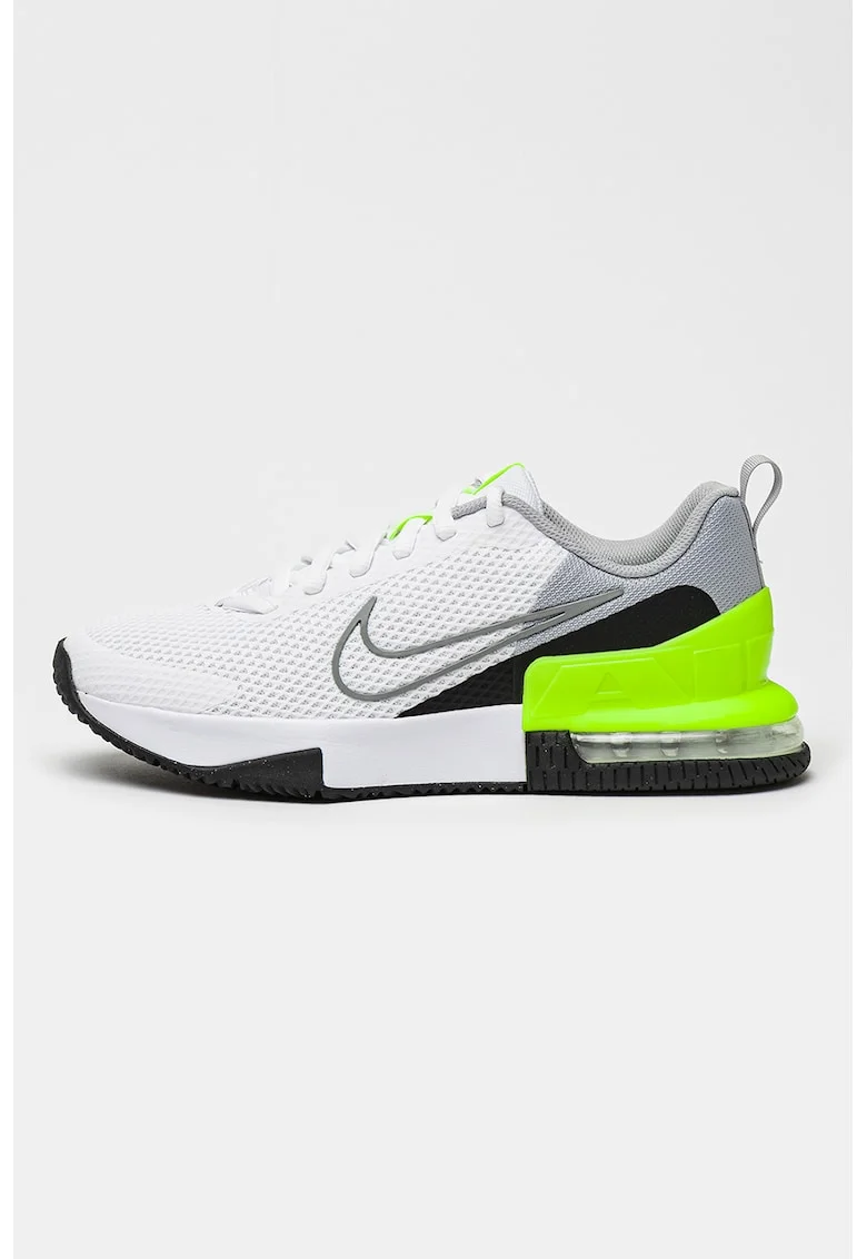 Pantofi Air Max Alpha Trainer 6 din plasa, pentru fitness, Alb/Verde neon/Gri cenusiu