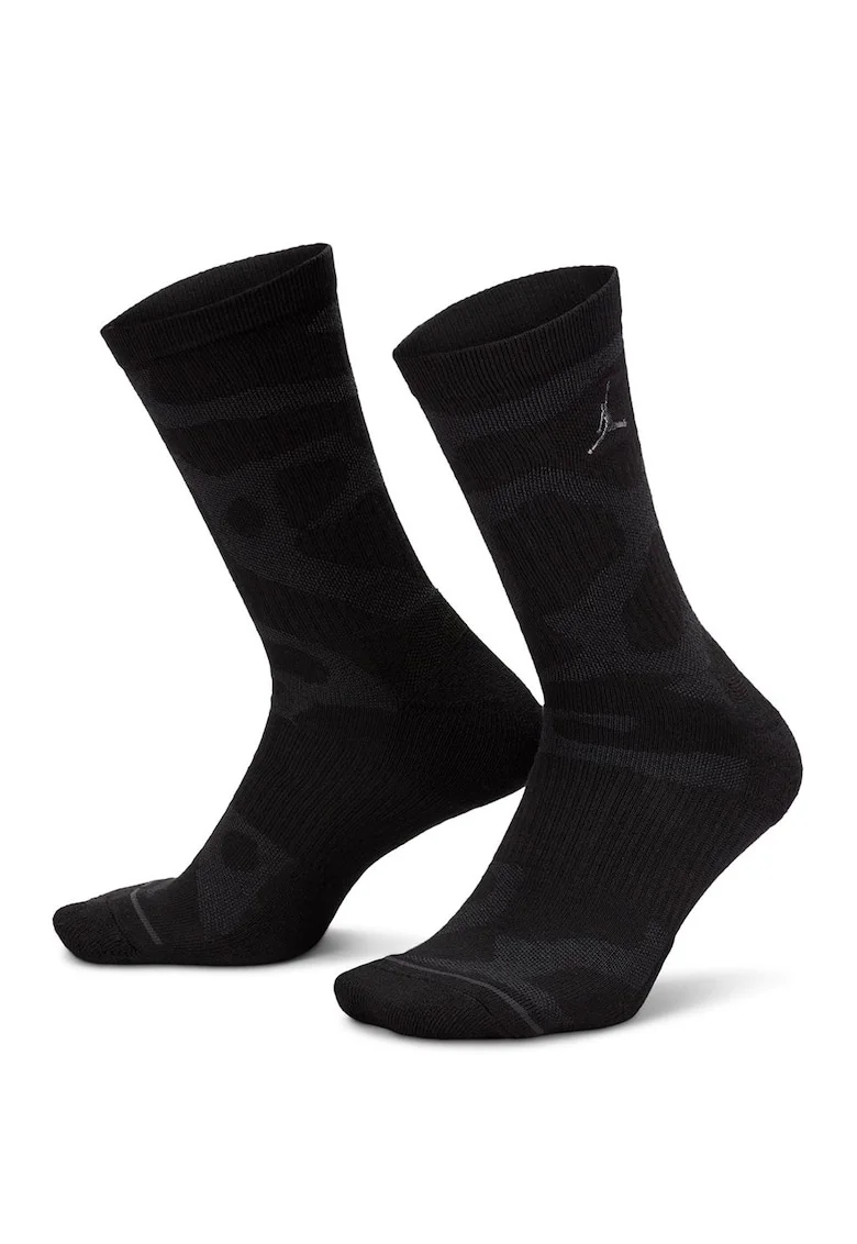 Sosete lungi unisex cu amortizare, pentru baschet Jordan, Negru