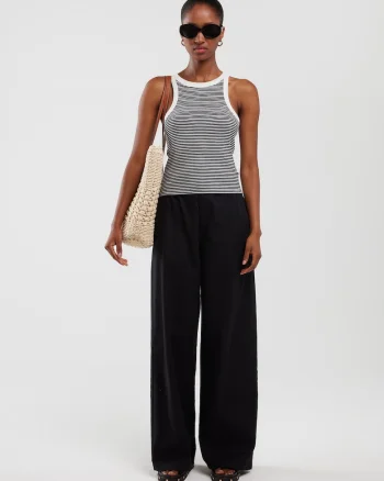 Top slim fit cu model cu dungi Livia 403