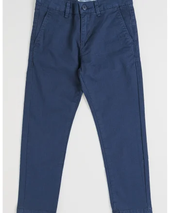 Pantaloni chino cu model uni, Bleumarin