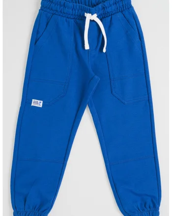 Pantaloni de trening cu snur si buzunar pe spate, Albastru royal