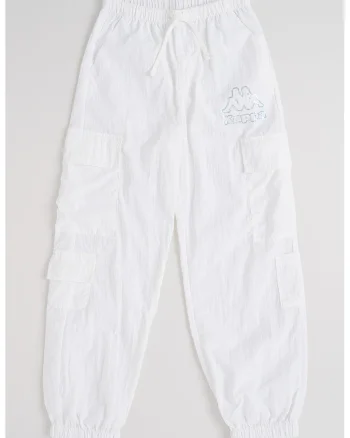 Pantaloni cargo cu talie ajustabila Capsule, Alb optic