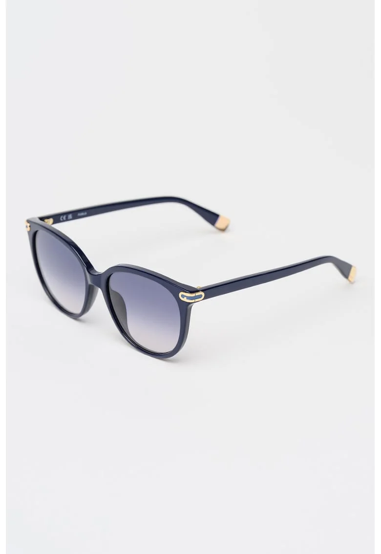 Ochelari de soare butterfly cu lentile in degrade, Albastru oceanic