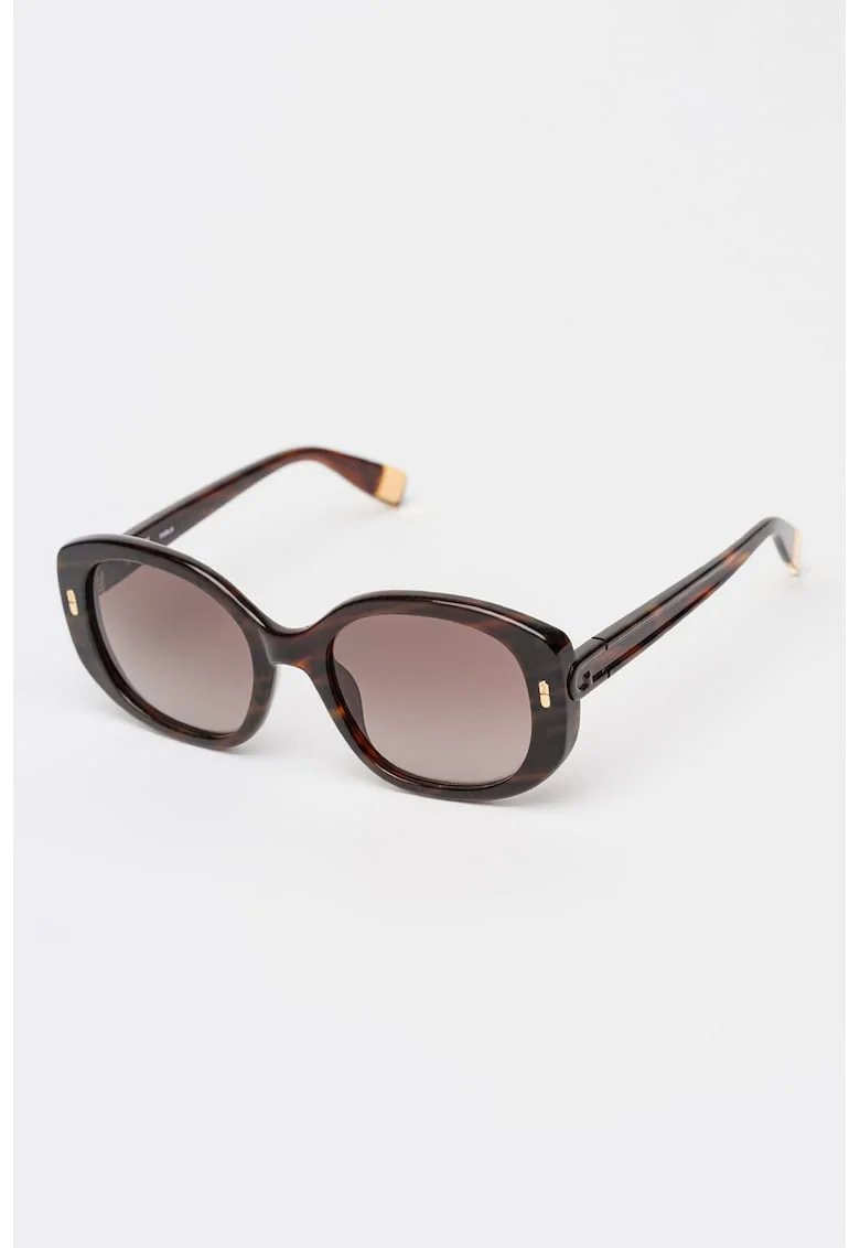 Ochelari de soare butterfly cu lentile in degrade, Maro cognac