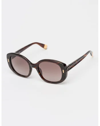 Ochelari de soare butterfly cu lentile in degrade, Maro cognac