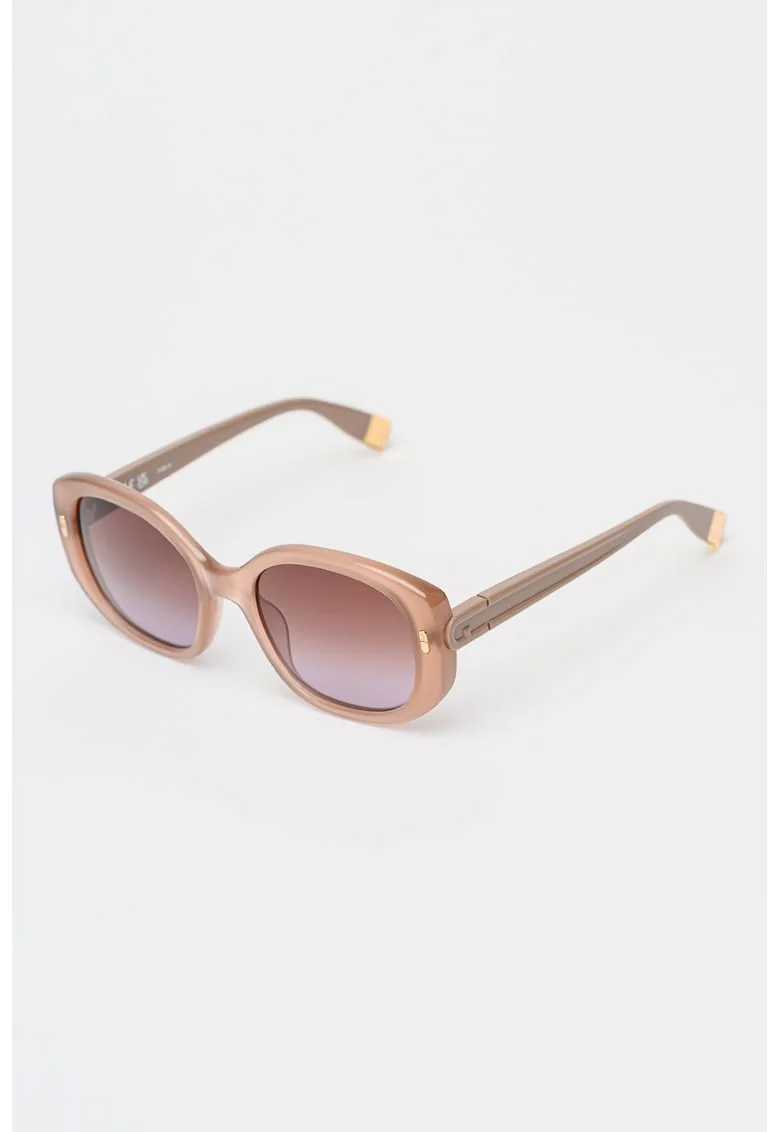 Ochelari de soare butterfly cu lentile in degrade, Roz prafuit