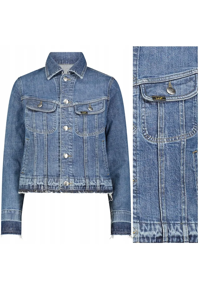 Geaca dama,  RIDER JACKET PastTheHorizon, slim fit, albastru, bumbac