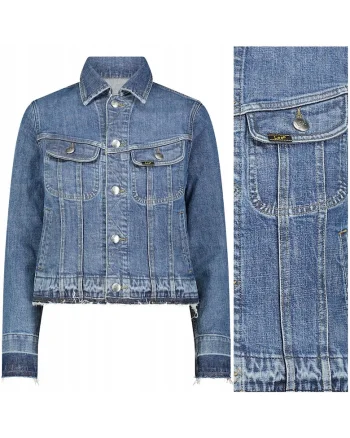 Geaca dama,  RIDER JACKET PastTheHorizon, slim fit, albastru, bumbac