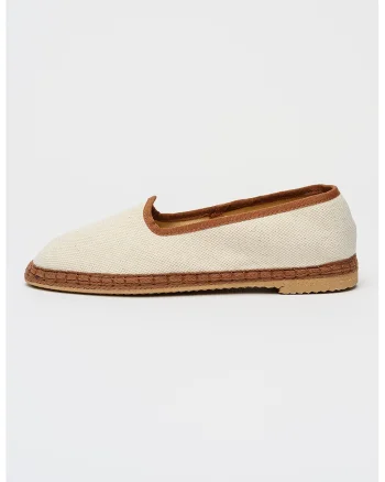 Espadrile cu varf rotund Demi, Maro Siena/Crem