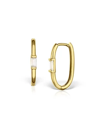 Cercei pentru fete, aur 14 KT, model cu pietricele