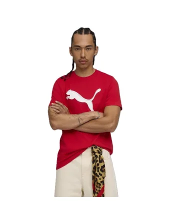 Tricou  Graphic Cat Logo, Rosu