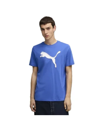 Tricou  Graphic Cat Logo, Albastru