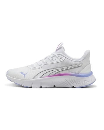 Pantofi Flexfocus Lite din plasa cu logo, pentru alergare, Albastru lavanda/Roz pastel/Alb murdar