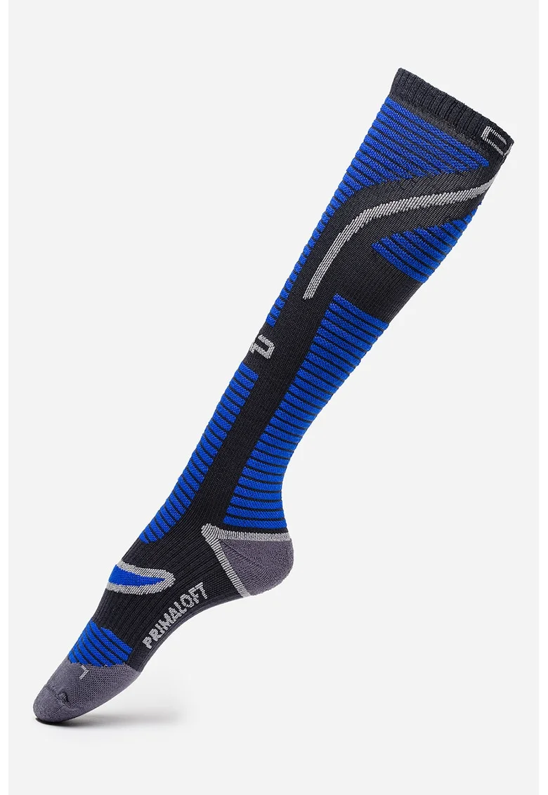 Sosete pentru schi Pirmaloft, Negru/Albastru royal/Gri inchis