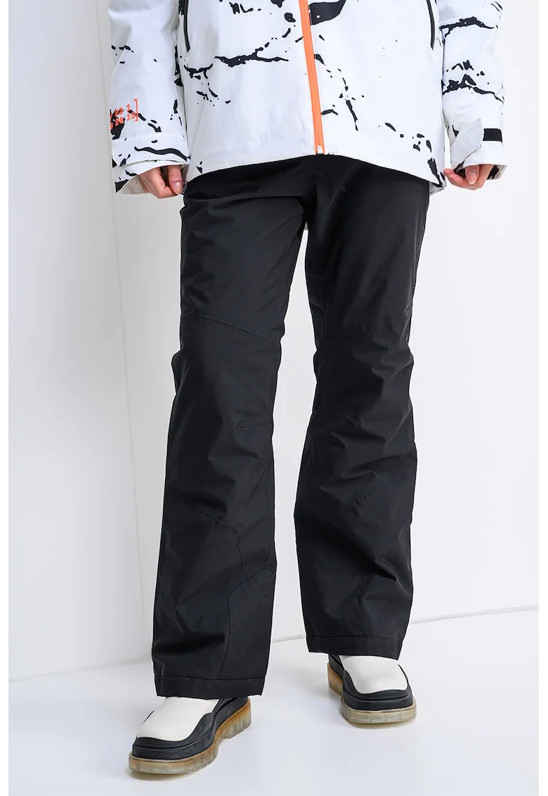 Pantaloni cu buzunare cu fermoar pentru schi, Negru