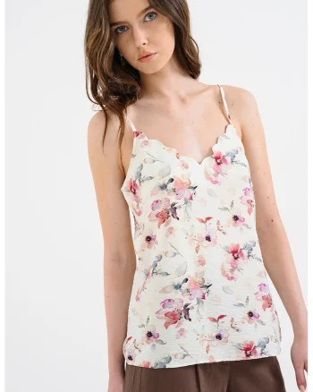 Top cu model si bretele ajustabile, Multicolor