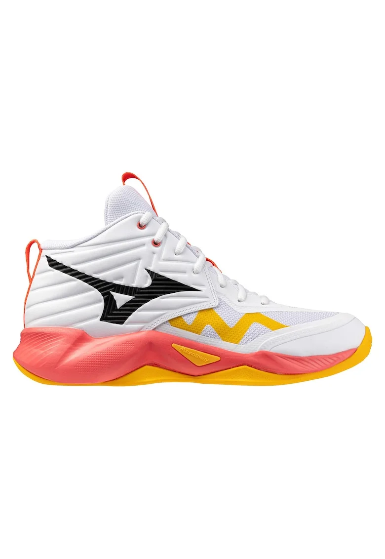 Pantofi Volei  Wave Momentum Pro Mid Fw 2025-Alb/Coral-dwqfwq44 1/2