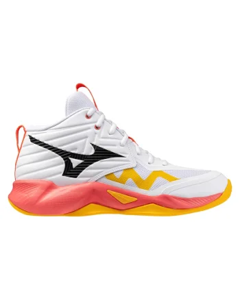 Pantofi Volei  Wave Momentum Pro Mid Fw 2025-Alb/Coral-dwqfwq44 1/2