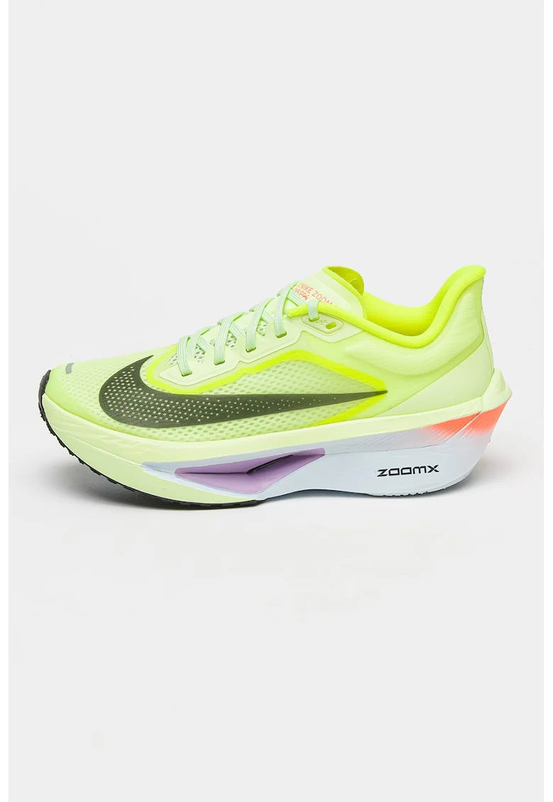Pantofi pentru alergare Zoom Fly 6, Verde neon/Portocaliu mandarina/Alb optic