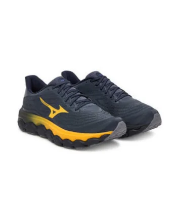 Pantofi sport barbati,  material textil, bleumarin/galben