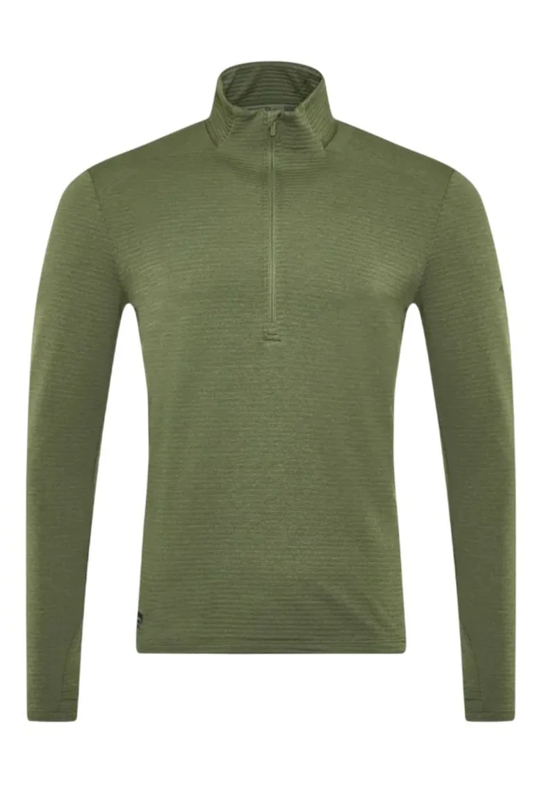 Bluza alergare barbati  Triumph 3D 1/2 Zip, Verde