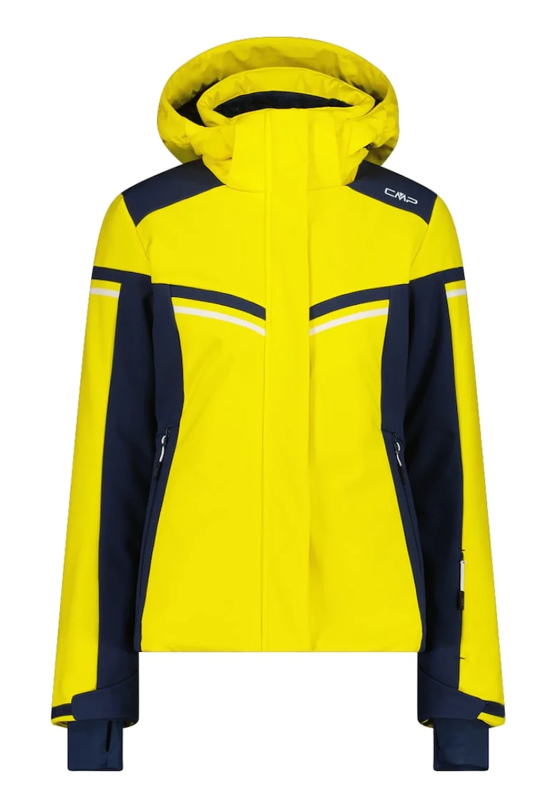 Jacheta schi dama  Softshell, Negru/Galben