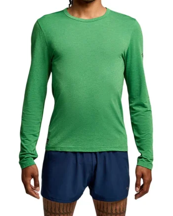 Bluza alergare barbati  Stopwatch Long, Verde