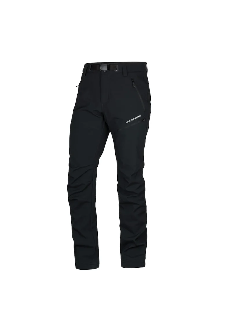 Pantaloni cu o curea ajustbila pentru drumetii Blazej, Negru stins