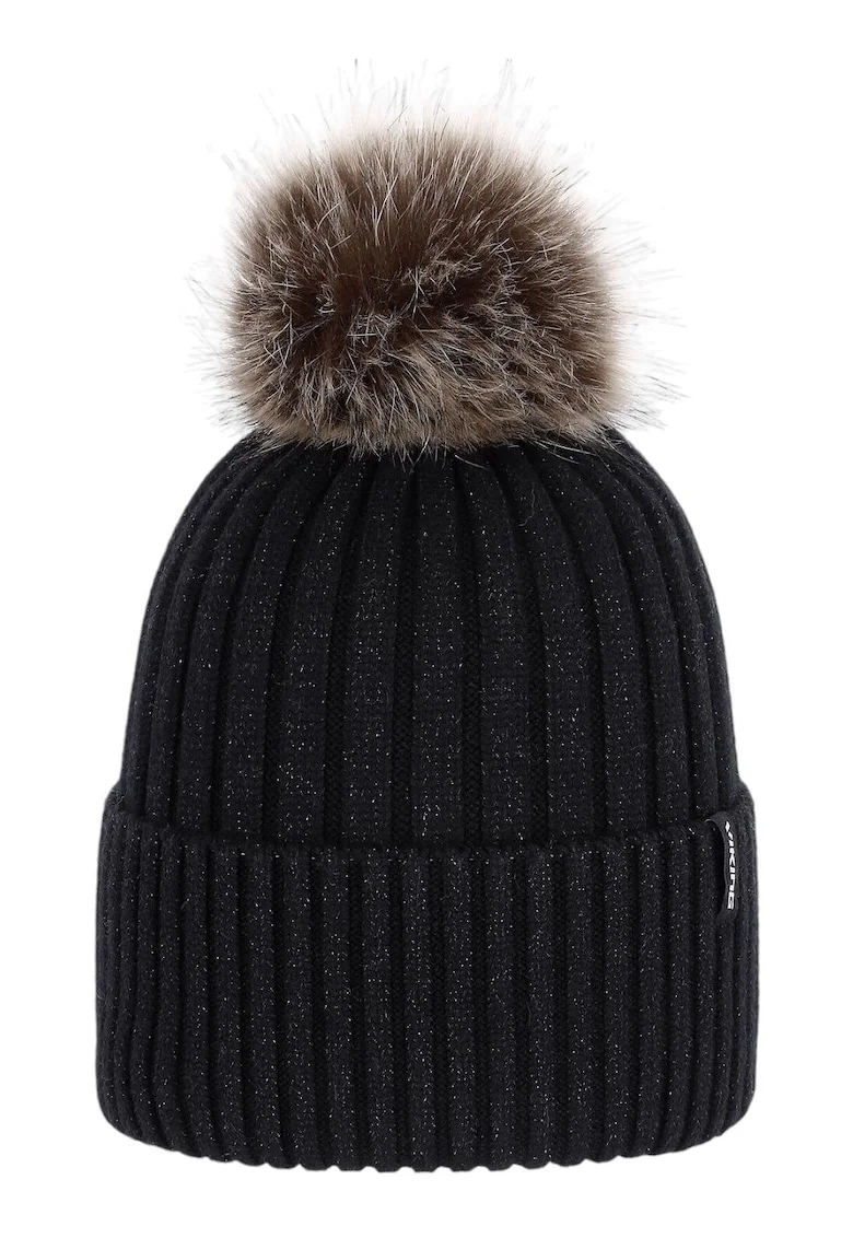 Caciula dama  Hana Pompon-Negru