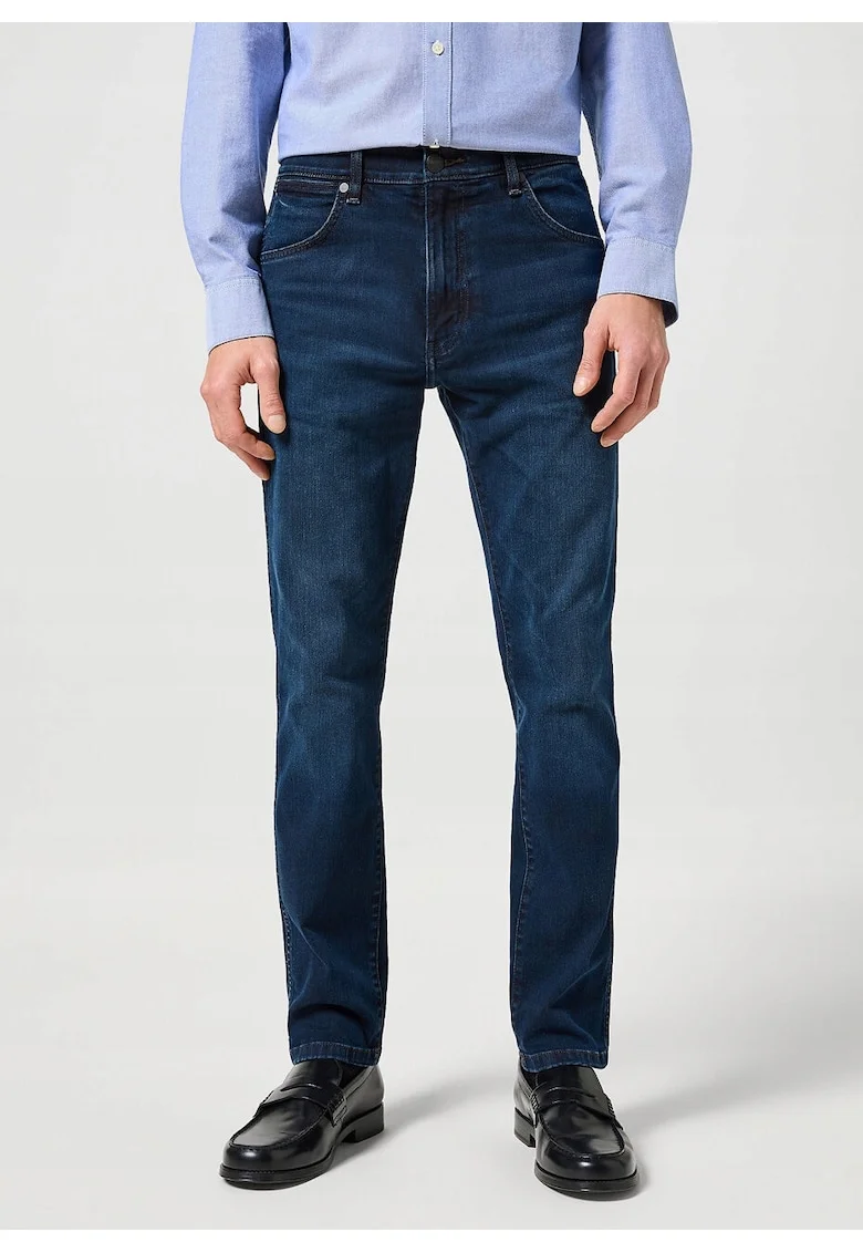 Blugi Barbati,  Larston, Slim Fit, Talie Joasa, 5 Buzunare, Fermoar, Lungi, Bumbac, W29-L30 US, Albastru