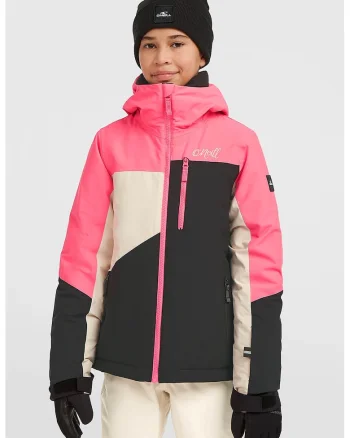Geaca cu model colorblock, pentru schi FWC'Cruz, Negru/Roz