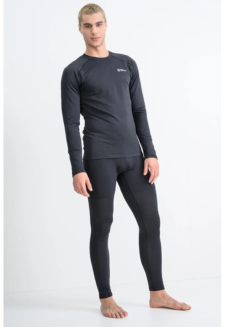 Bluza termica cu maneci raglan pentru ski Infinite Warm, Negru