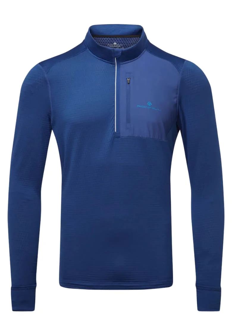 Jacheta alergare barbati  Tech Winter 1/2 Zip FW 2025, Albastru