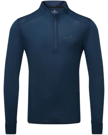 Jacheta alergare barbati  Tech Merino 1/2 Zip FW 2025, Albastru